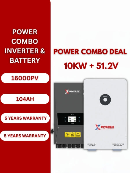 COMBO DEAL INVERTER & BATTERY : 10KW + 51.2V