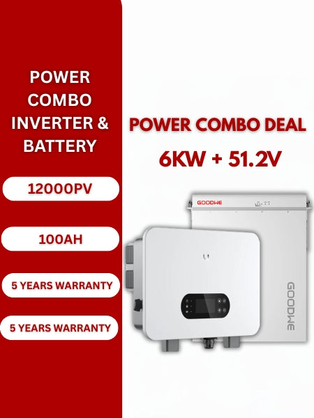COMBO DEAL INVERTER & BATTERY : 6Kw + 51.2V
