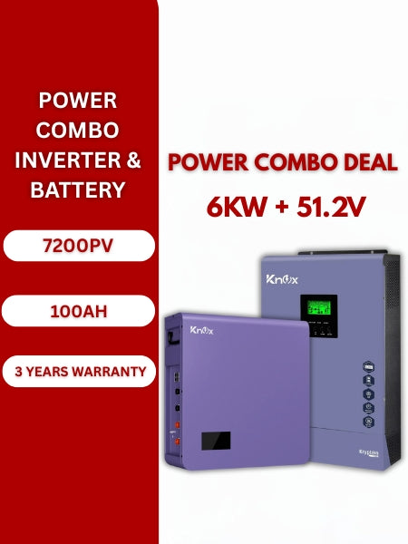 COMBO DEAL INVERTER & BATTERY : 6KW + 51.2V