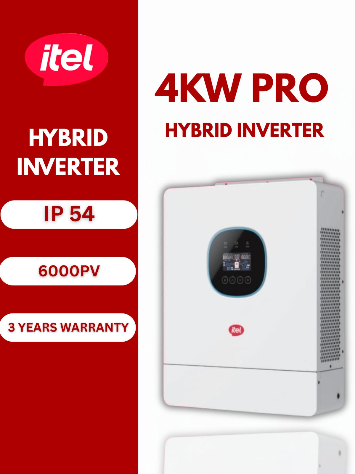 ITEL 4Kw PRO HYBRID INVERTER