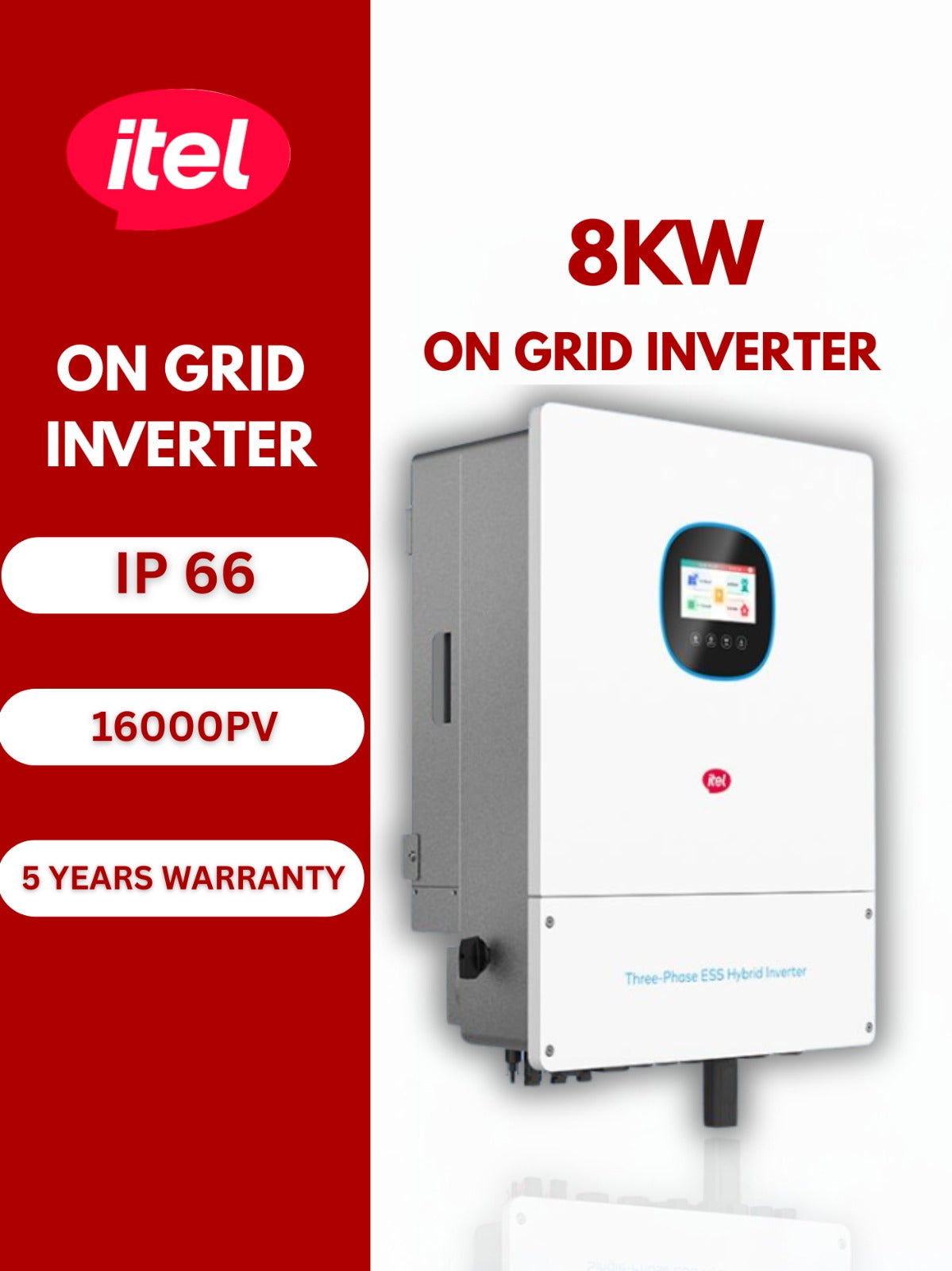 ITEL 8Kw IP66 ONGRID INVERTER