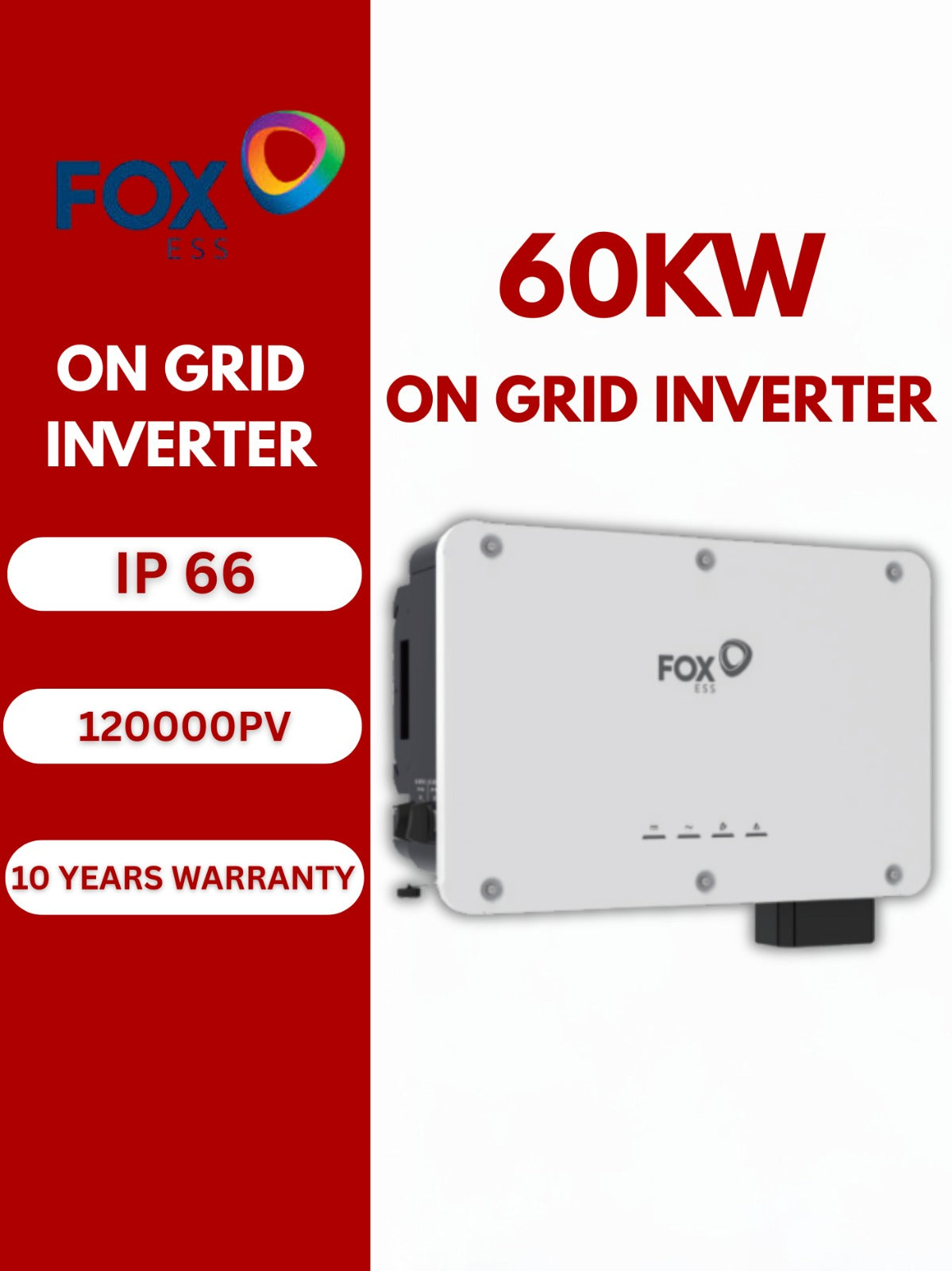 FOXESS 60kw V66 ONGRID SOLAR INVERTER