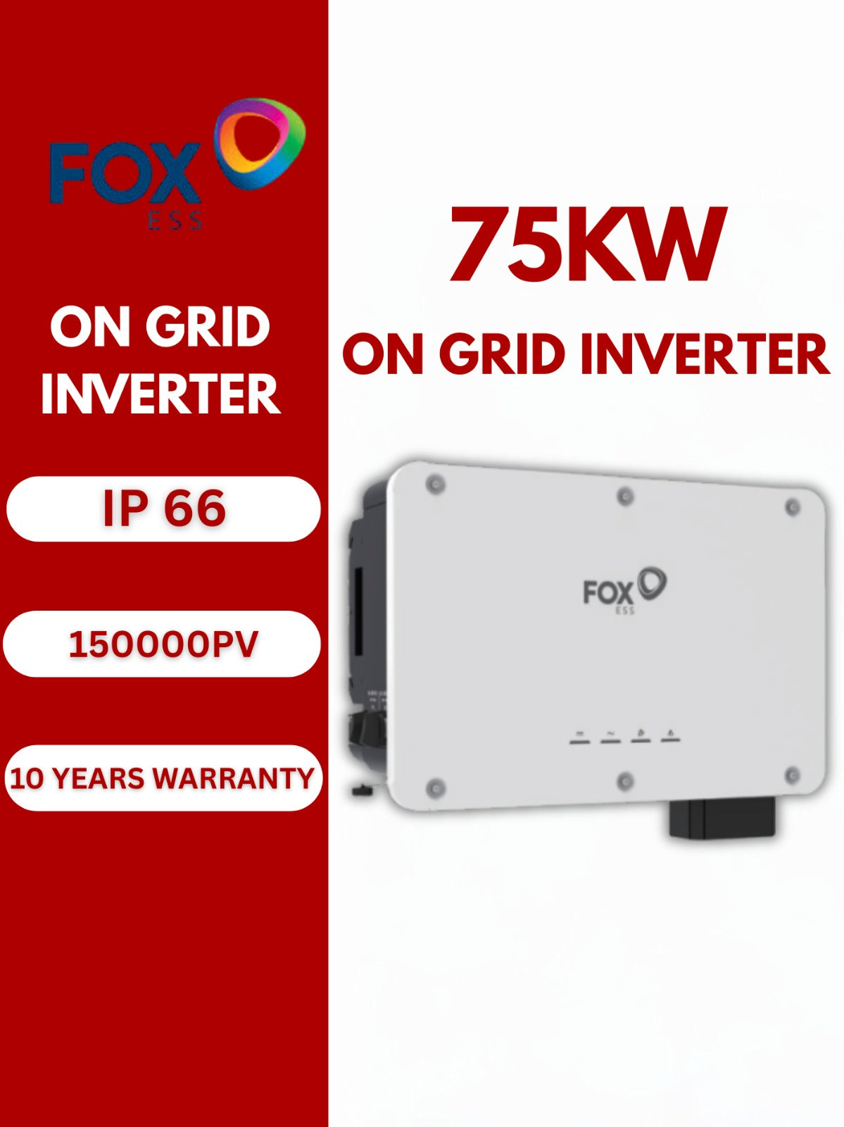 FOXESS 75kw V75 ONGRID SOLAR INVERTER