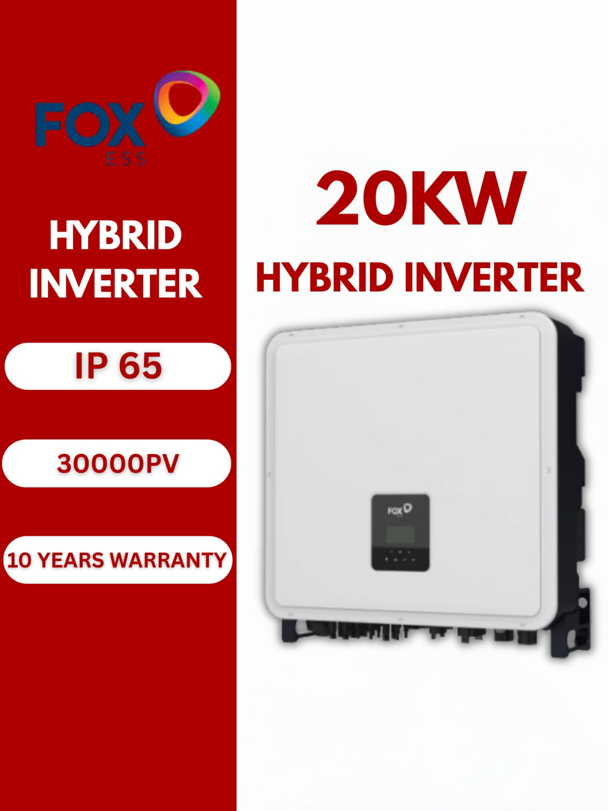 FoxESS H3-Pro 20.0 | 20kW Three-Phase Hybrid Inverter