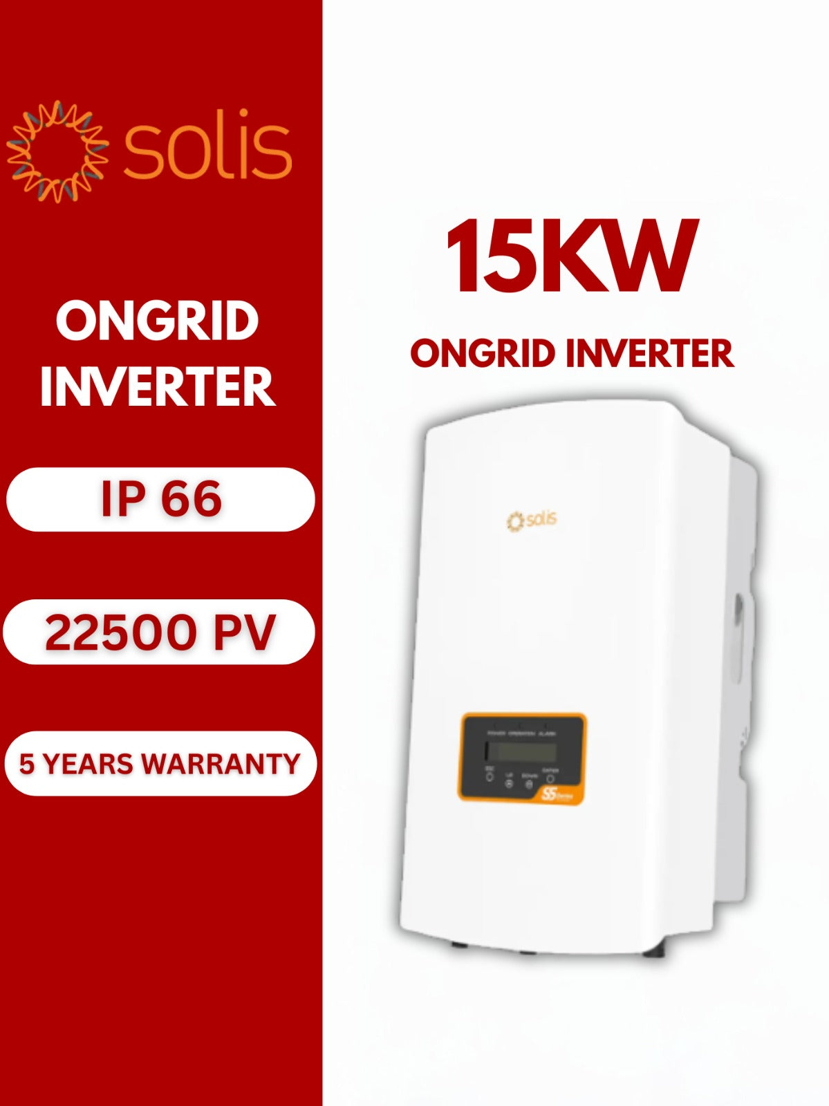 Solis 15kW On-Grid Inverter |S5-GR3P15K|