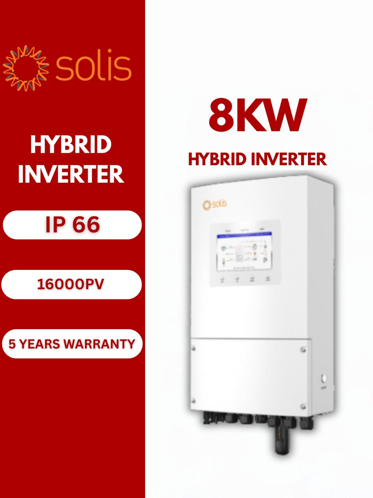 SOLIS - S6-EH1P K-L-PLUS (8kW Hybrid Inverter)
