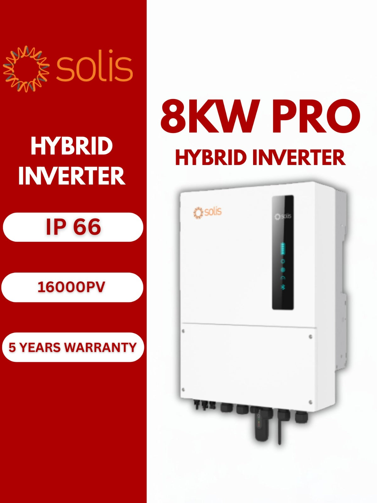Solis 8KW Single Phase Hybrid LV Inverter Pro
