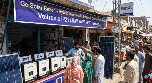 Go Solar Bazar – Hybrid Inverters ki Behtareen Choice | Power Square Voltronic IP21 (3kW, 6kW, 7kW) Pakistan