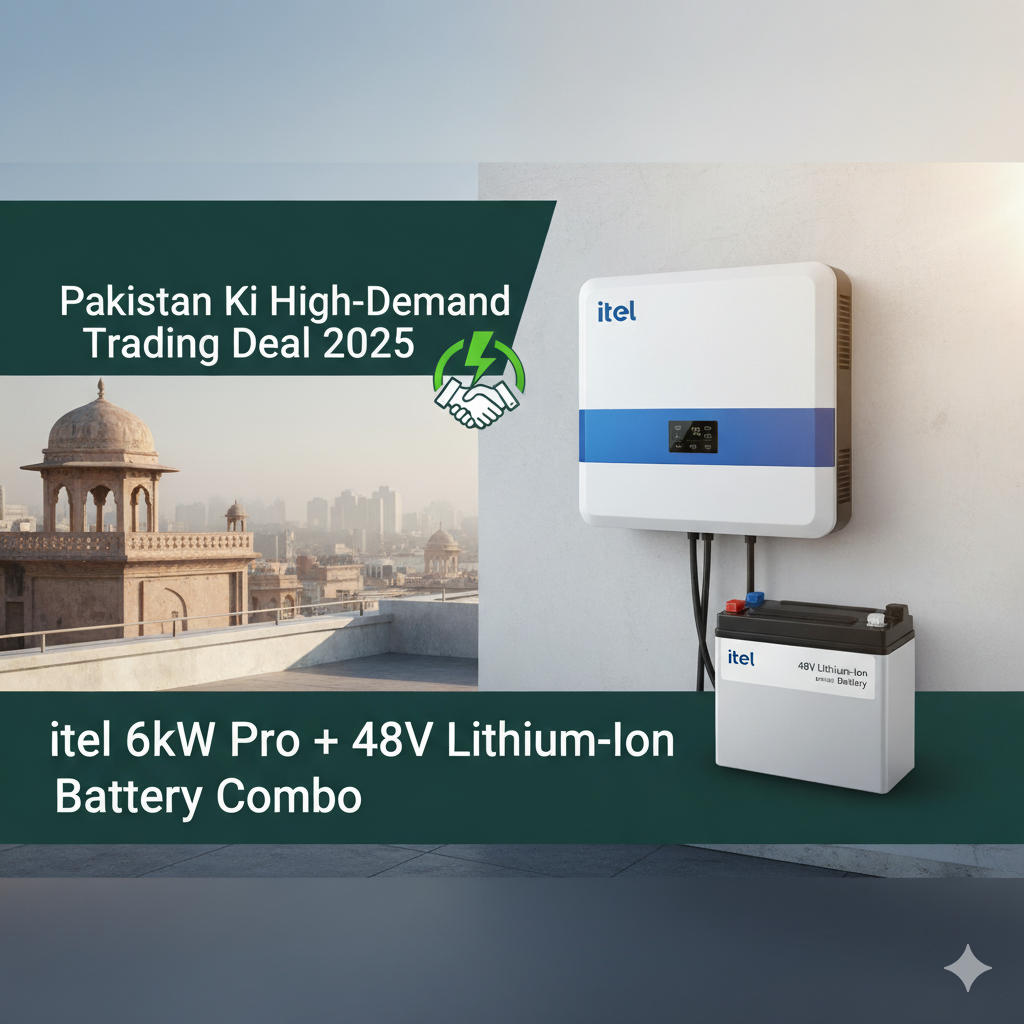 Pakistan Ki High-Demand Trading Deal 2025 — itel 6kW Pro + 48V Lithium-Ion Battery Combo