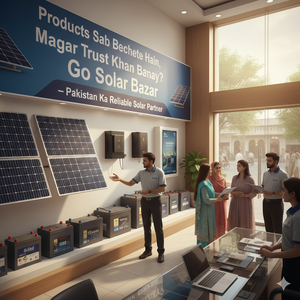 Products Sab Bechte Hain, Magar Trust Kahan Banay? Go Solar Bazar – Pakistan Ka Reliable Solar Partner