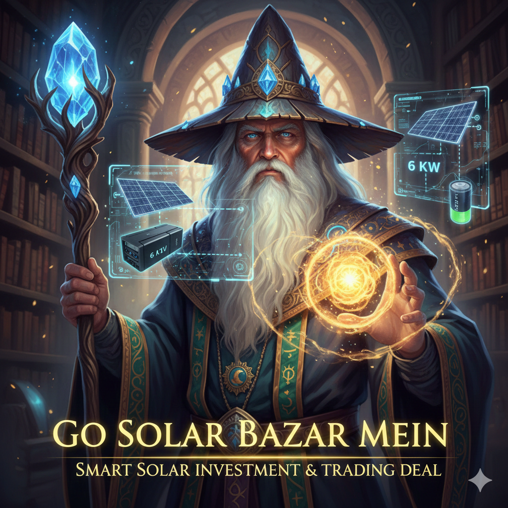 6 kW + 51.2 V Inverter-Battery Combo — Go Solar Bazar Mein Smart Solar Investment & Trading Deal