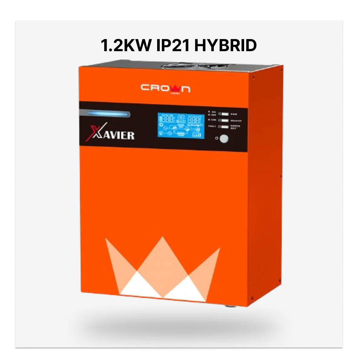 Crown Xavier 1.2Kva 900W solar inverter Hybrid