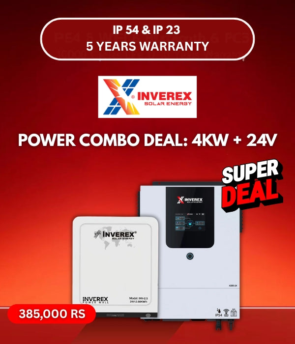 COMBO DEAL INVERTER BATTERY : 4KW +24V