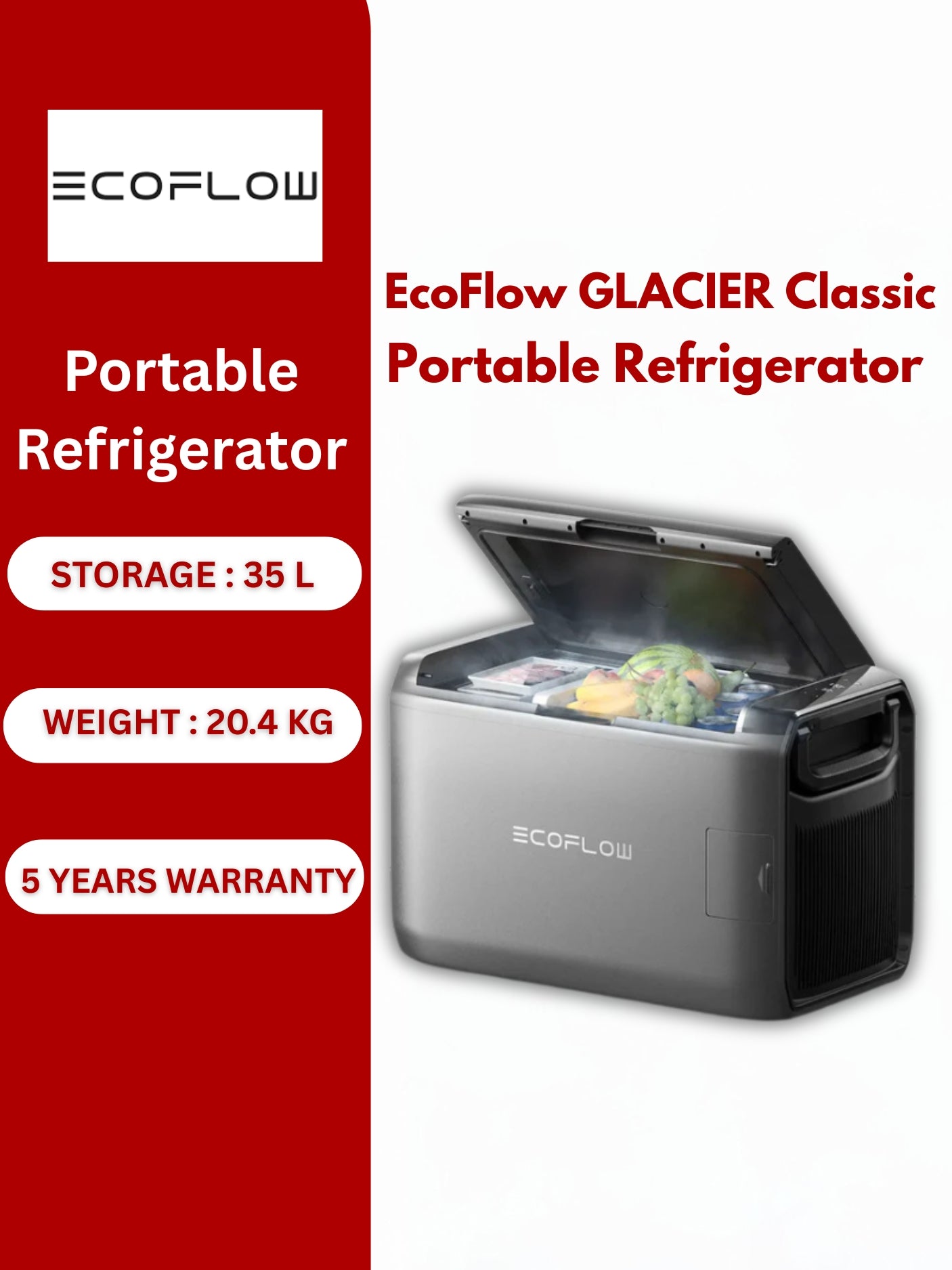 EcoFlow GLACIER Classic Portable Refrigerator