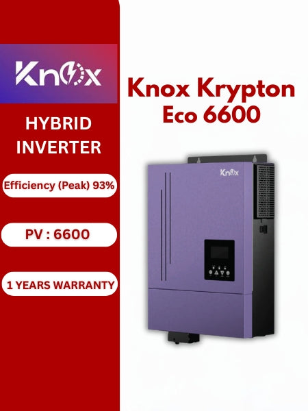 Knox Krypton Eco 6600 | 6.2KW Hybrid Solar Inverter With 6600W PV