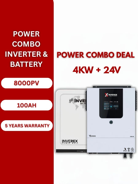 COMBO DEAL INVERTER BATTERY : 4KW +24V