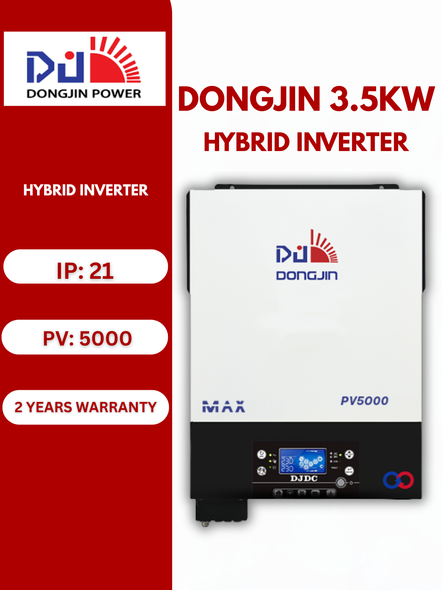 DONGJIN 3500WATT PV5000 3.5KW Solar Inverter