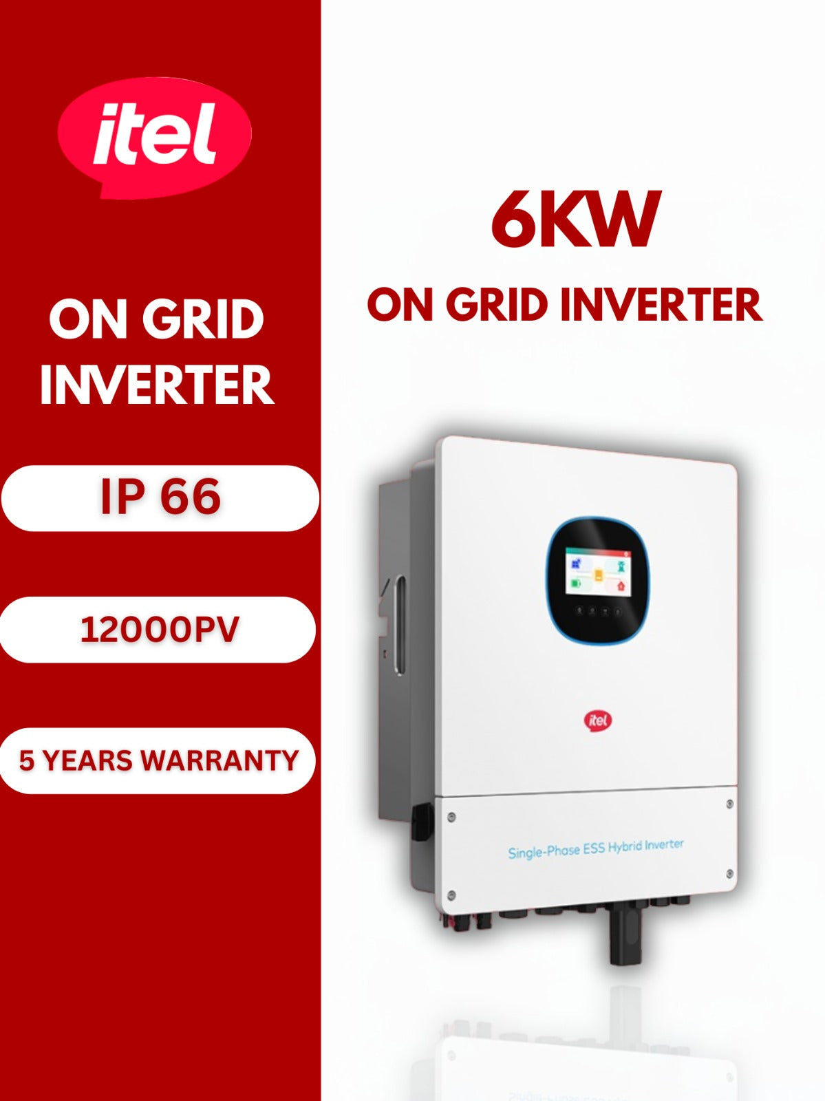 ITEL 6Kw IP66 ONGRID INVERTER