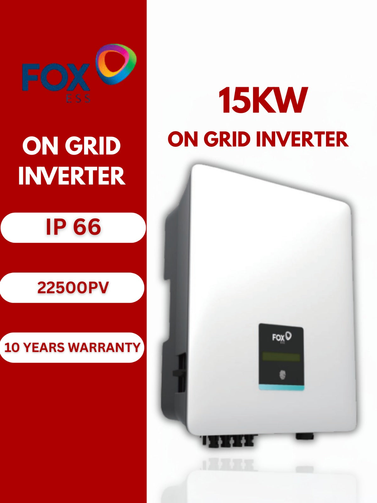 FOXESS 15Kw ON GRID SOLAR INVERTER