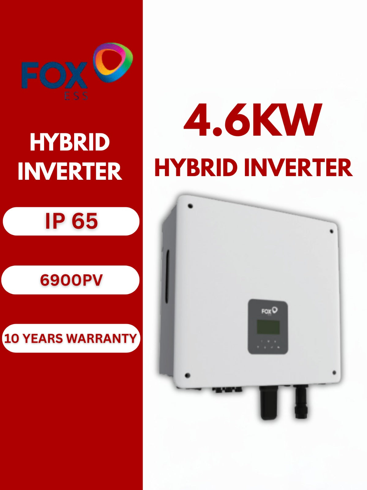 Fox H1-4.6KW-E-Single-Phase Hybrid Inverter