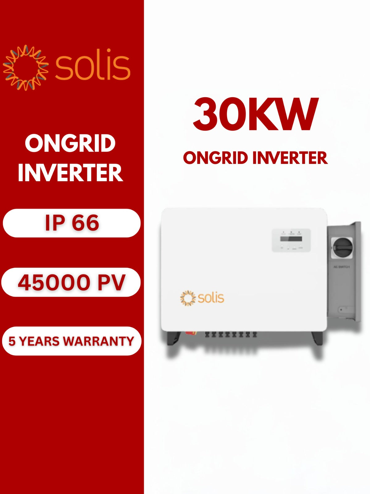 Solis 30kW On-Grid Inverter |S5-GC30K|