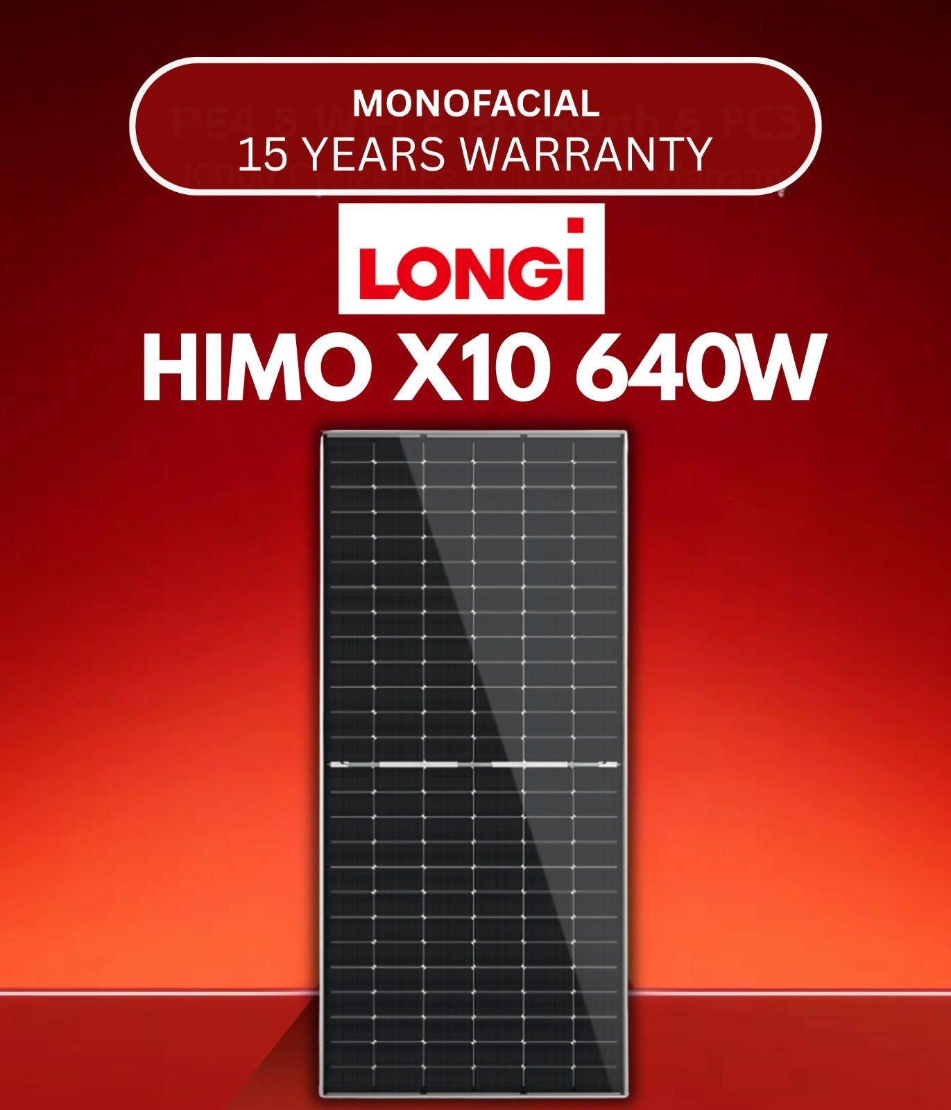 LONGi Hi MO X10 640W Monofacial Panel