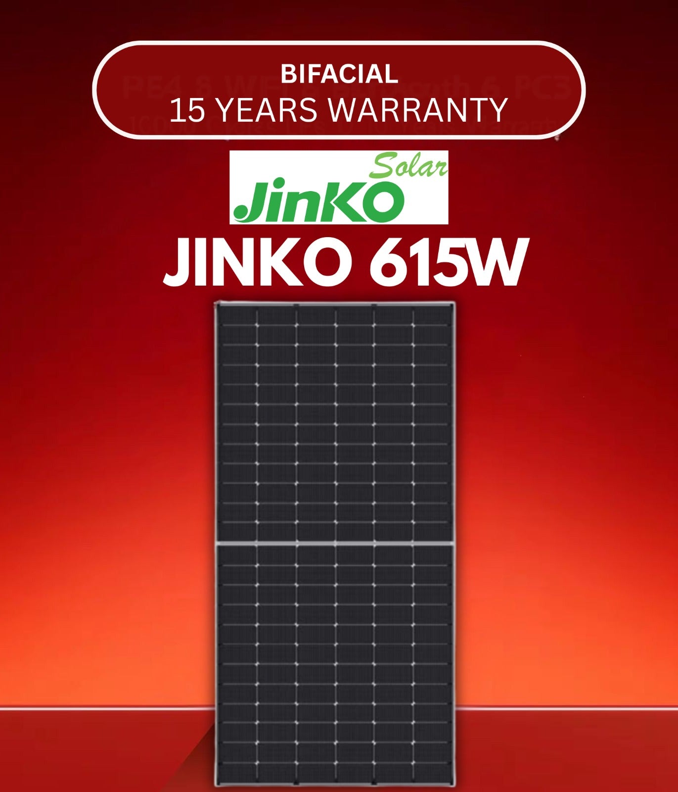 Jinko 615W Bifacial N-Type Solar Panel