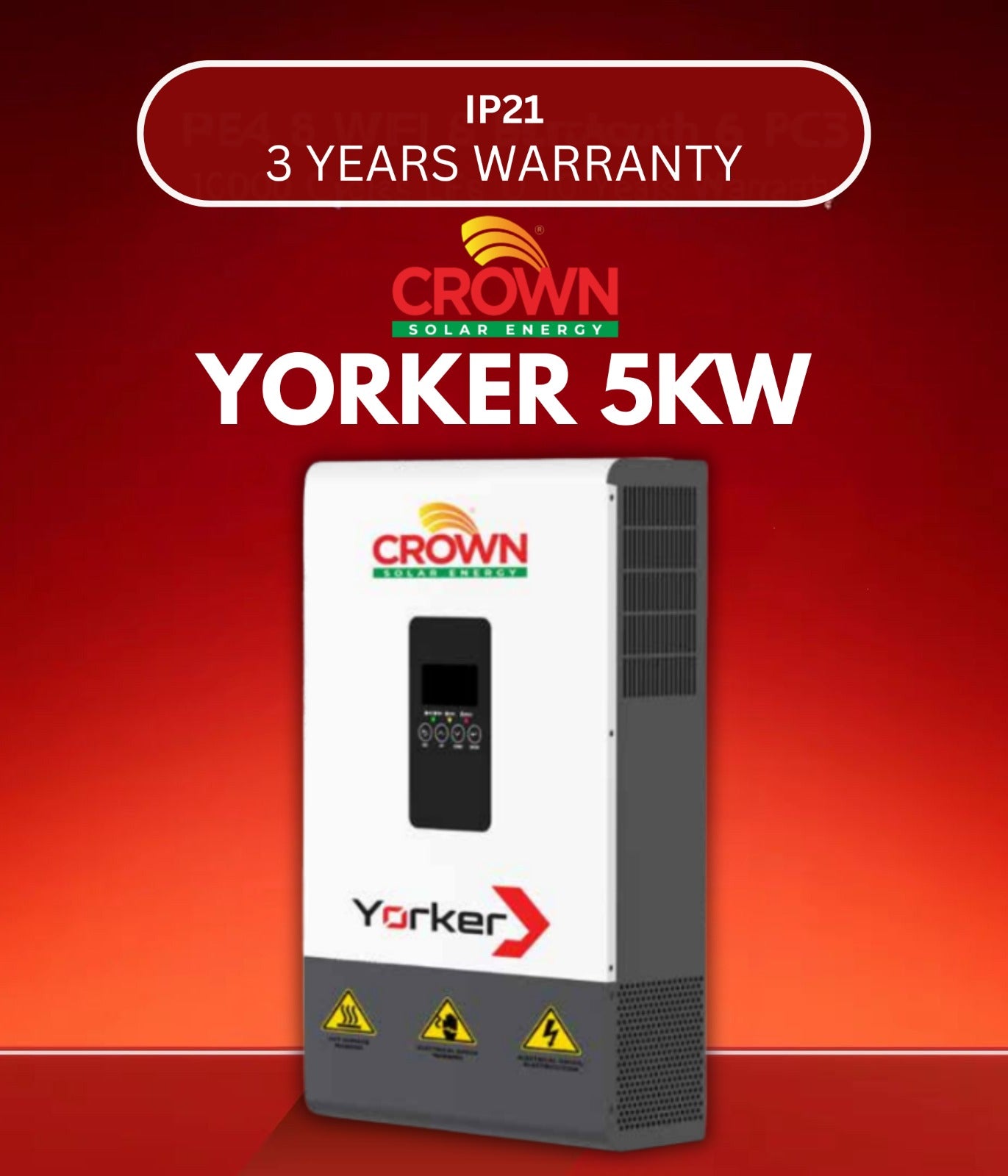 Crown Yorker 5 kW Off-Grid Solar Inverter – Single Phase | IP20