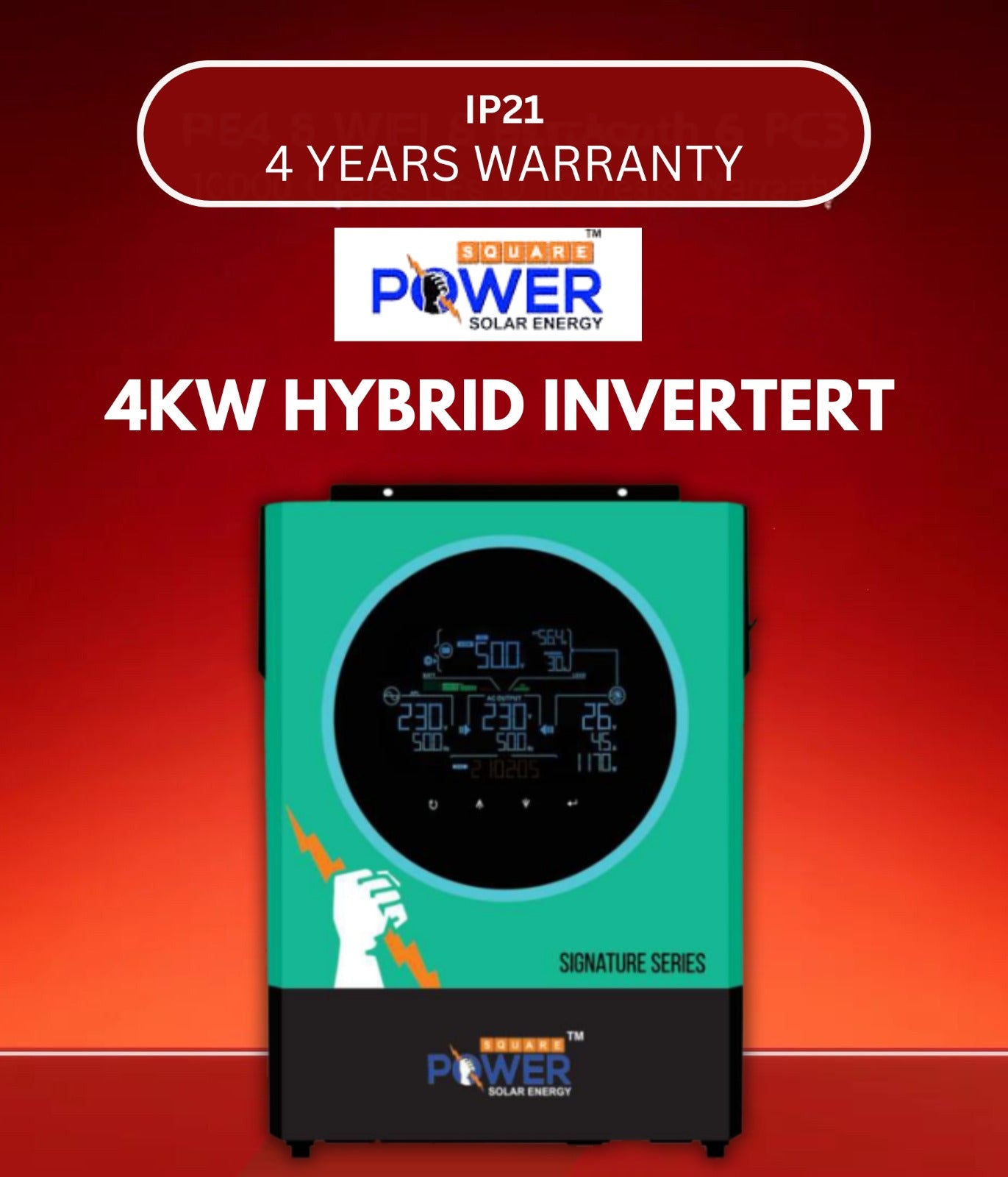 POWER SQUARE VM-IV 4KW TWIN HYBRID SOLAR INVERTER